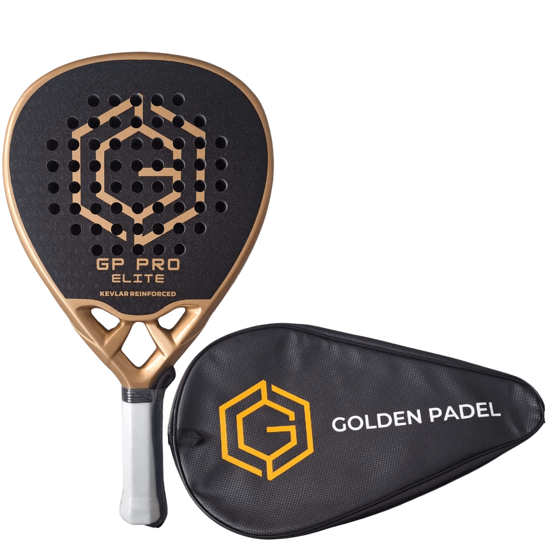 GP Pro Elite Padel Racket + FREE Zip Cover - Golden Padel