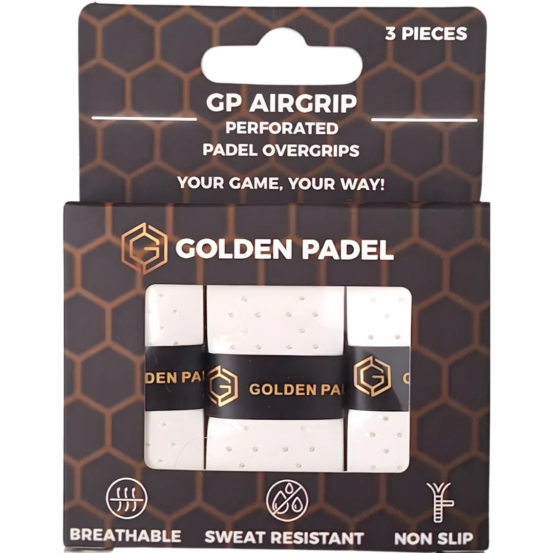 GP Airgrips - Perforated Padel Overgrips - Golden Padel