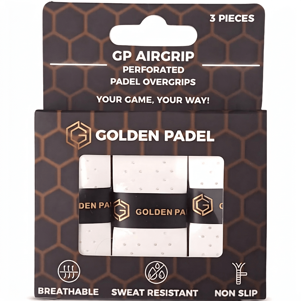 GP Airgrips - Perforated Padel Overgrips - Golden Padel