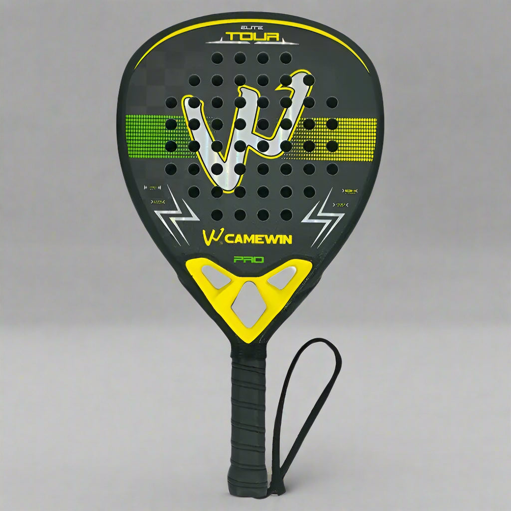 18K Professional Carbon Fibre Padel Racket - Yellow