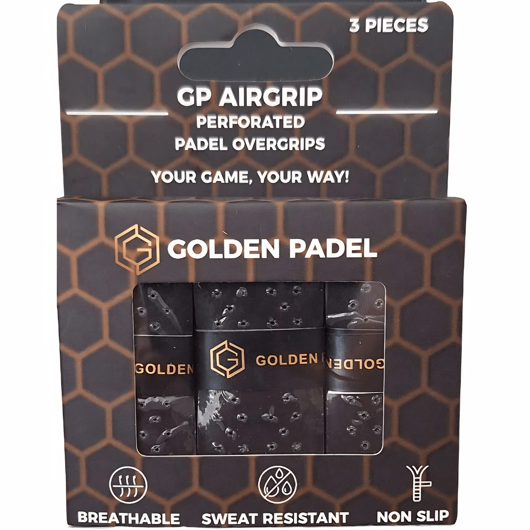 GP Airgrips - Perforated Padel Overgrips - Golden Padel